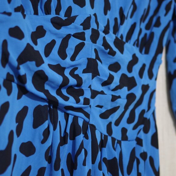 Diane von Furstenberg David pleated leopard-print stretch-jersey mini dress S - Picture 8 of 11